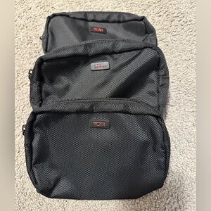 TUMI Black Toiletry Bag Set of 3